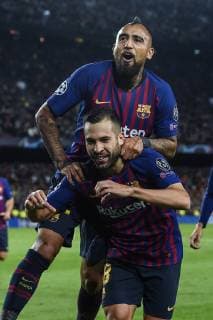 Db Barcellona (Spagna) 24 10 2018 - Champions League Barcellona-Inter foto Daniele Buffa Image nella foto: esultanza gol Jordi Alba 