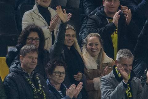 Scarlett Gartmann girlfriend of Marco Reus centered on the tribune in the Champions League match between Borussia Dortmund and Atletico Madrid on 24 10 2018 Borussia Dortmund vs Atletico Madrid Champions League 24 10 2018 Dortmund Copyright: xSchuelerx xEibnerx-xPressefotox EP_EER