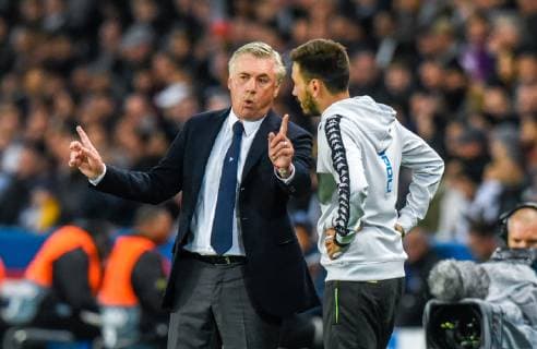 Carlo Ancelotti ( entraineur SSC Napoli ) FOOTBALL : Paris Saint Germain vs Naples - Ligue des Champions - Paris - 24 10 2018 FedericoPestellini Panoramic 