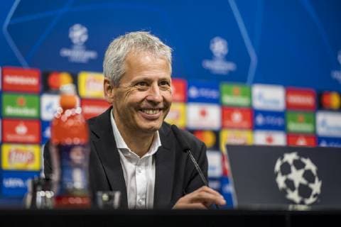 Football UEFA Champions League CL Season 2018 2019 3 Matchday Borussia Dortmund Athletico Madrid in Dortmund North Rhine Westphalia Dortmund coach Lucien Favre speaks during the press conference to the journalists Copyright: xKirchner DavidxInderliedx