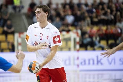 Danmarks Niclas Kirkeloekke (3) under herrehaandboldkampen mellem Danmark og Ukraine, EHF EURO 2020 kvalifikation i Ceres Park & Arena i Aarhus, onsdag den 24. oktober 2018.. , Aarhus Denmark  Copyright: BoxAmstrup BoxAmstrupx COP101 spdk20181024-235441-L