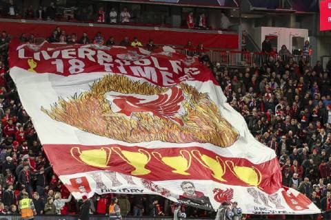 October 24, 2018 - Liverpool, England, United Kingdom - Liverpool supporters during the Uefa Champions League Group Stage football match n.3 LIVERPOOL - CRVENA ZVEZDA on 24 10 2018 at the Anfield Road in Liverpool, England. Liverpool v FK Crvena Zvezda - UEFA Champions League Group C  - ZUMAn230 20181024_zaa_n230_444 Copyright: xMatteoxBottanellix