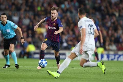 October 24, 2018 - Barcelona, Spain - Barcelona, Spain, October 24, 2018: Ivan Rakitic of FC Barcelona Barca in action during the UEFA Champions League, Group B football match between FC Barcelona and FC Internazionale on October 24, 2018 at Camp Nou stadium in Barcelona, Spain Football - UEFA Champions League - FC Barcelona vs FC Internazionale  - ZUMAb169 20181024_zaa_b169_005 Copyright: xManuelxBlondeau Aop.Pressx