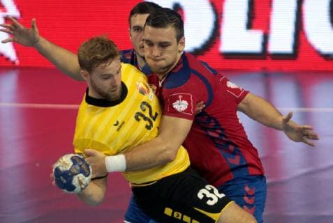 24.10.2018 Zrenjanin Serbia-Belgium EHF European qualifiers men s handball Nathan Bolaers(L) Belgium,Miljan Pusica(r) Serbia : 