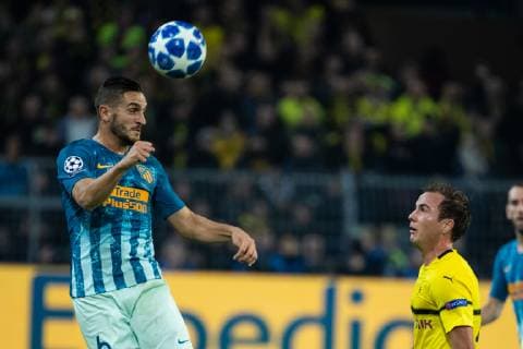 24 10 2018 xkvx Football UEFA Champions League Borussia Dortmund Atlético Madrid Emporio Koke Atlético Madrid Mario Goetze Borussia Dortmund DFL DFB REGULATIONS PROPHIBIT ANY USE OF PHOTOGRAPH as IMAGE SEQUENCES and or QUASI VIDEO Dortmund