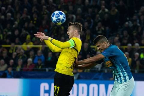 24 10 2018 xkvx Football UEFA Champions League Borussia Dortmund Atlético Madrid emporio Marco Reus BVB Borussia Dortmund Santiago Arias Atletico Madrid DFL DFB REGULATIONS PROPHIBIT ANY USE OF PHOTOGRAPH as IMAGE SEQUENCES and or QUASI VIDEO Dortmund