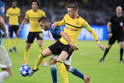 REUS Marco Kapitaen Team BVB with NIGUEZ UEFA Champions League Season 2018 2019 Group A Match Borussia Dortmund Atletico Madrid 4 0 on 24 October 2018 in Dortmund
