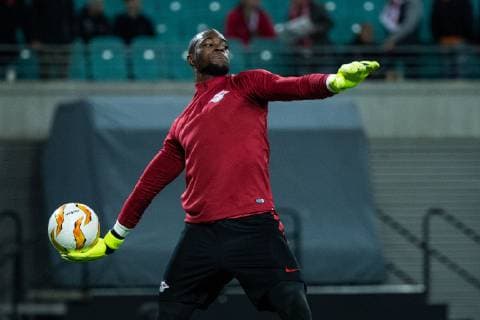 25 10 2018 xkvx Football UEFA Europa League RB Leipzig Celtic Glasgow emporer Yvon Mvogo RB Leipzig DFL DFB REGULATIONS PROHIBIT ANY USE OF PHOTOGRAPH as IMAGE SEQUENCES and or QUASI VIDEO Leipzig