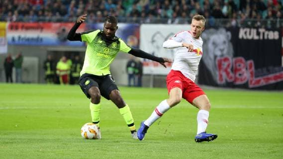 RB Leipzig Celtic Glasgow Soccer Euro League Leipzig 25 10 2018 Red Bull Arena Soccer UEFA Euro League Group B 3 Gameday RB Leipzig vs Celtic Glasgow Pictured left Odsonne Edouard 22 Celtic and Lukas Klostermann 16 RB Leipzig According to UEFAs guidelines, it is prohibited in to use the stadium and or the game made photo recordings in the form of sequence images and or video-like photo galleries or to let exploit