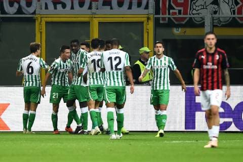 Db Milano 25 10 2018 - Europa League Milan-Betis foto Daniele Buffa Image nella foto: esultanza gol Antonio Sanabria 