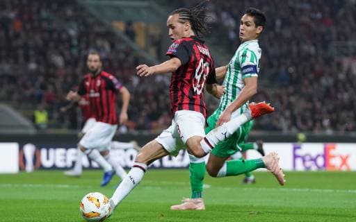 Photo LaPresse - Spada October 25 , 2018 Milan ( Italy ) Soccer Milan vs Real Betis Seville - Europa League - "San Siro Stadium " In the pic: Diego Laxalt  Copyright: xSpada LaPresse LaPresse Spadax