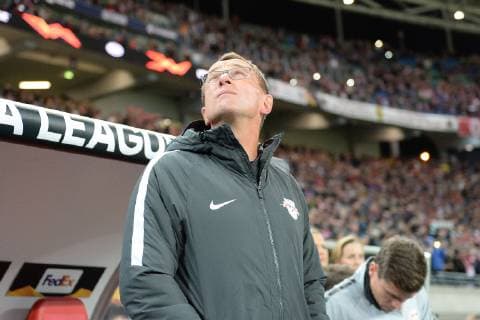 Soccer Men Season 2018 2019 Europa League Group B 3 Gameday RB Leipzig Celtic Glasgow Head Coach Ralf Rangnick RB Leipzig before the Game 25 10 2018 Copyright: xMatthiasxKochx