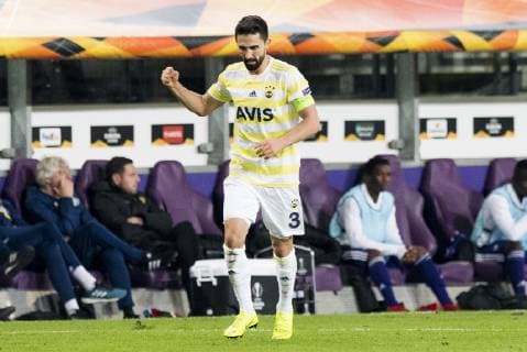 Fenerbahce s Hasan Ali Kaldirim celebrates after scoring during the match between Belgian soccer team RSC Anderlecht and Turkish team Fenerbahce, Thursday 25 October 2018 in Anderlecht on the third day of the UEFA Europa League group stage, in group D. JASPERxJACOBS  x05455134x