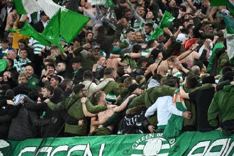 Soccer Men Season 2018 2019 Europa League Group B 3 Gameday RB Leipzig Celtic Glasgow Fans of Celtic Glasgow make mood despite turning away in the Gäastefanblock 25 10 2018 Copyright: xMatthiasxKochx
