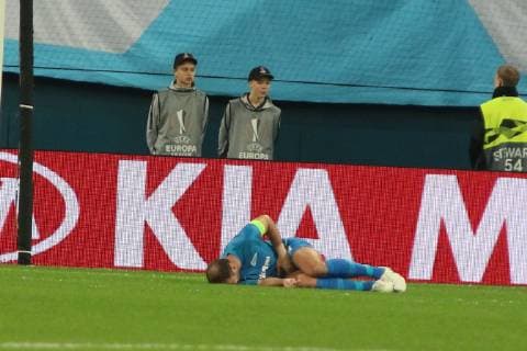 Russian Federation. St. Petersburg. Arena St. Petersburg . UEFA Europa League. Football. Group stage. Match group C . FC Zenit - FC Bordeaux. Player football club Zenit Branislav Ivanovich MaksimxKonstantinov 