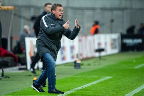 25 10 2018 xkvx Football UEFA Europa League RB Leipzig Celtic Glasgow emspor v l Coach Sporting Director Ralf Rangnick RB Leipzig gestures with the gestures gestures gestures gestures DFL DFB REGULATIONS PROHIBIT ANY USE OF PHOTOGRAPH as IMAGE SEQUENCES and or QUASI VIDEO Leipzig