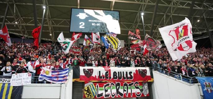 RB Leipzig Celtic Glasgow Soccer Euro League Leipzig 25 10 2018 Red Bull Arena Soccer UEFA Europa League Group B Gameday 3 RB Leipzig GER vs Celtic FC Glasgow FC SCO The fans of RB Leipzig UEFA æregulations prohibit any use of images as image sequences and or quasi Video