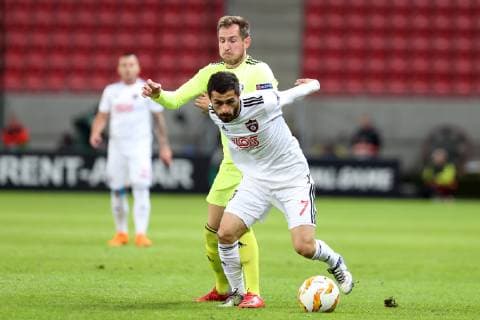 TRNAVA 25.10.2018 PILKA NOZNA FOOTBALL LIGA EUROPY - UEFA EUROPA LEAGUE SPARTAK TRNAVA - DINAMO ZAGRZEB ZAGREB NZ. AMIR RRAHMANI (DINAMO) VAKHTANG CHANTURISHVILLI (SPARTAK) FOT. MICHAL CHWIEDUK FOKUSMEDIA.COM.PL NEWSPIX.PL --- Newspix.pl  181025CHW001