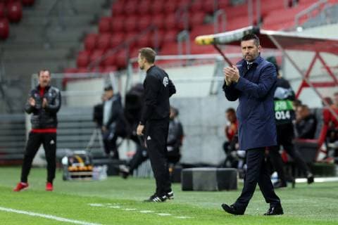 TRNAVA 25.10.2018 PILKA NOZNA FOOTBALL LIGA EUROPY - UEFA EUROPA LEAGUE SPARTAK TRNAVA - DINAMO ZAGRZEB ZAGREB NZ. NENAD BJELICA TRENER HEAD COACH (DINAMO) FOT. MICHAL CHWIEDUK FOKUSMEDIA.COM.PL NEWSPIX.PL --- Newspix.pl  181025CHW011