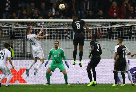 Head Coach Sebastien Haller Eintracht Frankfurt 25 10 2018 Eintracht Frankfurt vs Apollon Limassol FC Commerzbank Arena Europa League 3 Gameday DISCLAIMER DFL regulations prohibit any use of images as image sequences or quasi video