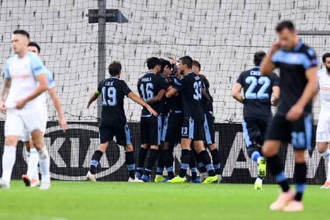 EQUIPE DE FOOTBALL DE LA LAZIO DE ROME - JOIE FOOTBALL : Marseille vs Lazio Rome - Ligue Europa - 25 10 2018 FEP Panoramic 
