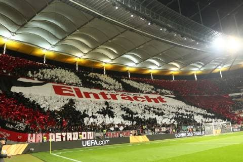 Choreography of the Frankfurt fans before the Europa League match against Eintracht Frankfurt vs Apollon Limassol Soccer Europa League 25 10 2018 Eintracht Frankfurt vs Apollon Limassol Soccer Europa League 25 10 2018 Frankfurt Copyright: xEIBNER RenexWeissx EP_RWS