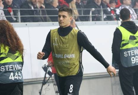 Luka Jovic Eintracht Frankfurt 25 10 2018 Eintracht Frankfurt vs Apollon Limassol FC Commerzbank Arena Europa League 3 Gameday DISCLAIMER DFL regulations prohibit any use of images as image sequences or quasi video