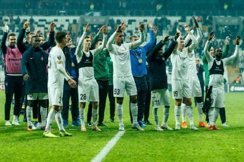Turkey Istanbul 25 10 2018 UEFA Europa League 2018 19 Season Preliminary Round Group Stage Group 1 3 Matchday Besiktas Istanbul KRC Genk Genk final cheering DeFodi507