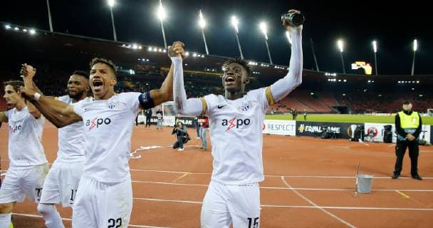 25 10 2018 Letzigrund Stadium Zurich SWITZERLAND Season 2018 2019 Men Soccer UEFA Europa League FC Zurich Bayer 04 Leverkusen Final Kevin Rüegg Stephen Odey FC Zurich