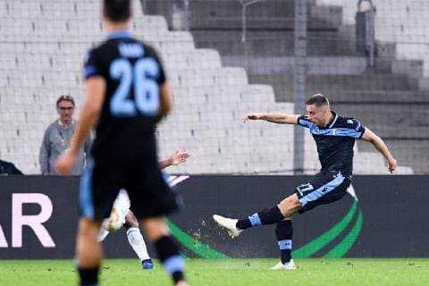 77 ADAM MARUSIC (LAZ) - BUT FOOTBALL : Marseille vs Lazio Rome - Ligue Europa - 25 10 2018 FEP Panoramic 