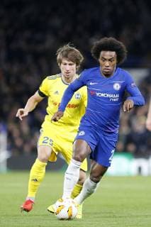 Willian of Chelsea during the UEFA Europa League group stage match between Chelsea and FC BATE Borisov at Stamford Bridge, London, England on 25 October 2018. Copyright: xCarltonxMyriex 21630049