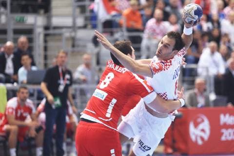 Handball EURO Qualification EM Europameisterschaft Croatia - Switzerland 25.10.2018.,Osijek, Croatia - Handball EURO Qualification, Croatia - Switzerland. Igor Karacic.  DavorxJavorovic PIXSELL