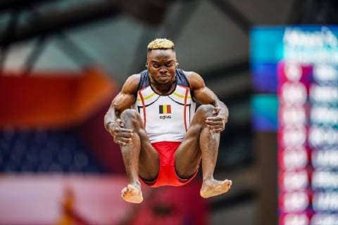 Sport Themen der Woche KW43 Sport Bilder des Tages October 25, 2018 - Doha, Qatar - Noah Kuavita of Ã‚ Belgium during vault qualification at the Aspire Dome in Doha, Qatar, Artistic Gymnastics World Championship WM Weltmeisterschaft on 25 of October 2018. Artistic World Gymnastics Championship 2018  - ZUMAn230 20181025_zaa_n230_197 Copyright: xUlrikxPedersenx