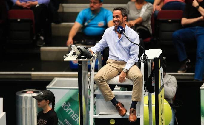 TENNIS - ATP Tennis Herren Erste Bank Open VIENNA,AUSTRIA,25.OCT.18 - TENNIS - ATP World Tour, Erste Bank Open. Image shows referee Damian Steiner. GEPAxpictures xPhilippxBrem