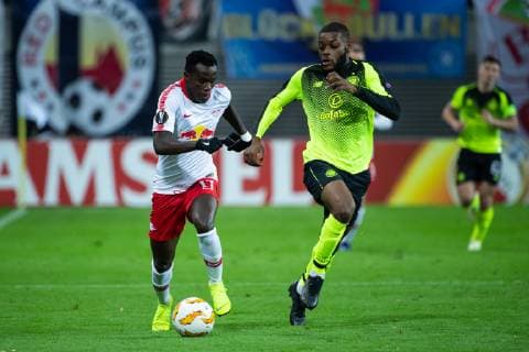 25 10 2018 xkvx Football UEFA Europa League RB Leipzig Celtic Glasgow emporer Bruma RB Leipzig Olivier Ntcham Celtic Glasgow DFL DFB REGULATIONS PROHIBIT ANY USE OF PHOTOGRAPH as IMAGE SEQUENCES and or QUASI VIDEO Leipzig