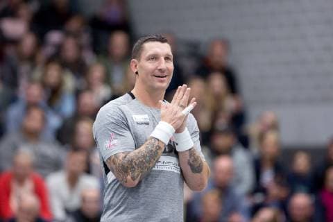Luebbecke Germany 26 10 2018 Charity match 2018 2019 DHB Allstars vs Kreisauswahl Minden Luebbecke Stefan Kretzschmar Kretzsche Luebbecke North Rhine Westphalia Germany Merkur Arena