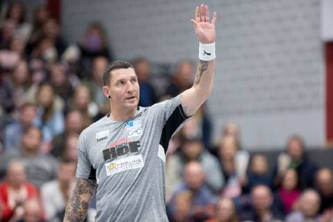 Luebbecke Germany 26 10 2018 Charity match 2018 2019 DHB Allstars vs Kreisauswahl Minden Luebbecke Stefan Kretzschmar Kretzsche Luebbecke North Rhine Westphalia Germany Merkur Arena