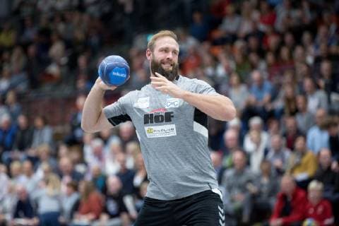 Luebbecke Germany 26 10 2018 Charity match 2018 2019 DHB Allstars vs Kreisauswahl Minden Luebbecke Robert Harting Luebbecke North Rhine Westphalia Germany Merkur Arena