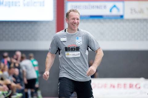 Luebbecke Germany 26 10 2018 Charity match 2018 2019 DHB Allstars vs Kreisauswahl Minden Luebbecke Frank Carstens Luebbecke North Rhine Westphalia Germany Merkur Arena