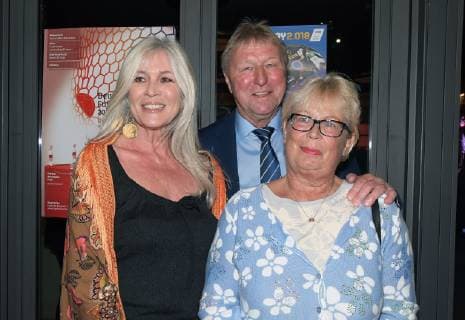 Elvira Netzer with angelika and Horst Hrubesch Walther Bensemann Price 2018 Nuernberg Copyright: xEIBNER RZYx EP_RZY