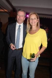 Mayor Ulrich Maly and presenter Katrin Müller Hohenstein Uli Maly also belongs to the presidium of the German Football Academy Walther Bensemann Prize 2018 Nuremberg Copyright: xEIBNER RZYx EP_RZY
