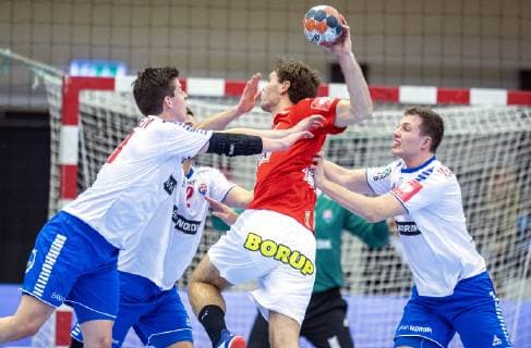 Handball, EM-Quali, Färöer Inseln - Dänemark EM - Qualification Phase 2 Faroe Islands - Denmark den 27. oktober 2018 i Skjern Bank Arena Skjern.. , Skjern Denmark  Copyright: JohnxRanderis JohnxRanderisx cop103 spdk20181027-170701-L