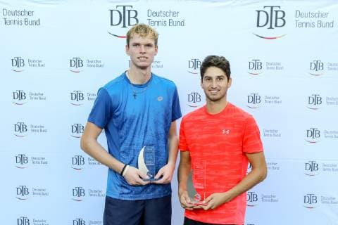 Award Ceremony Louis Wessels GER 2 2 Place and Altug Celikbilek TUR 4 Winner Tennis Future Hamburg 2018 Hamburg 27 10 2018
