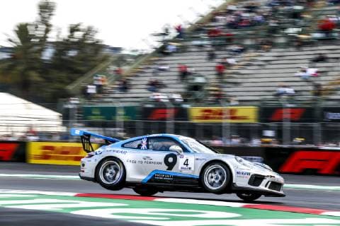 Motorsports: Porsche Mobil 1 Supercup, Mexico 2018, 4 Josh Webster (GB, Momo Megatron Lechner Racing) Mexico-City Mexico