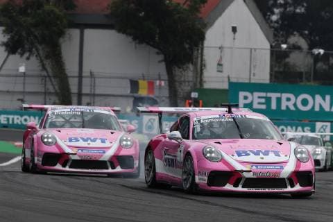 Michael Ammermueller Thomas Preining Lechner Racing Porsche Supercup formula 1 GP Mexico Mexico City 28 10 2018 Photo mspb Lukas Gorys Michael Ammermueller Thomas Preining Porsche Supercup Mexico 2018