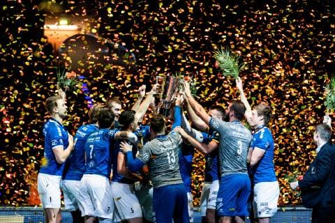 Sport Themen der Woche KW43 Sport Bilder des Tages Volleyball, VfB Friedrichshafen gewinnt Supercup Hannover, Deutschland, 28.10.2018: , Volleyball Supercup 2018, SSC Palmberg Schwerin - Dresdner SC. *** Hannover Germany 28 10 2018 Volleyball Supercup 2018 SSC Palmberg Schwerin Dresdner SC