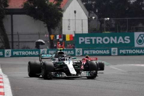 Photo4 LaPresse 28 10 2018 Mexico City,Mexico Grand Prix Formula One Mexico 2018 In the pic: Valtteri Bottas (FIN) Mercedes AMG F1 W09 and Kimi Raikkonen (FIN) Scuderia Ferrari SF71H  Copyright: xPhoto4 LaPressex