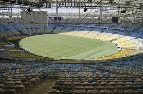 Maracana Stadium empty seen from the inside, Rio de Janeiro, Brazil, Rio de Janeiro RJ Brazil  Copyright: VitorxMarigo