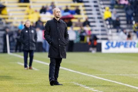 October 28, 2018 - Columbus, OH, USA - Columbus, OH - Sunday October 28, 2018: Columbus Crew played Minnesota United FC played in a Major League Soccer MLS Fussball Herren USA game at Mapfre Stadium. Final score Columbus Crew 3, Minnesota United 2 Gregg Berhalter - ZUMAt139 20181028_zaa_t139_145 Copyright: xJeremyxOlsonx