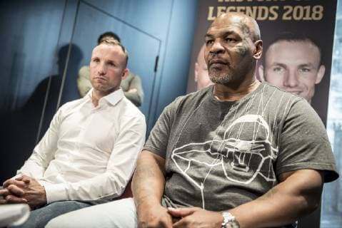 Boxen, Mike Tyson Mikkel Kessler History of Legends PK in Kopenhagen Mike Tyson og Mikkel Kessler holder pressemoede paa Hotel Scandic i Koedbyen i Koebenhavn, tirsdag den 30. oktober 2018. Mike Tyson og Mikkel Kessler skal samme aften afholde talkshow i Cirkusbygningen om livets op og nedture med efterfoelgende spoergerunde.. , Copenhagen Denmark  Copyright: RitzauxScanpix MadsxClausxRasmussenx COP101 spdk20181030-142902-L
